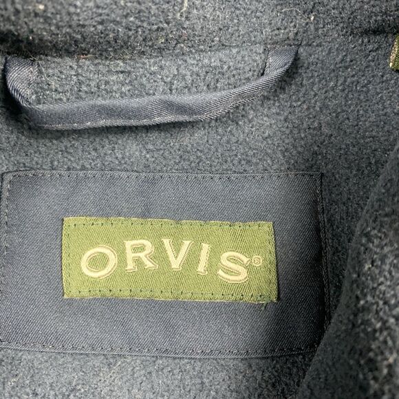 Orvis Jacket Bomber Men’s L Navy Blue Lined Full Zip - Picture 2 of 8